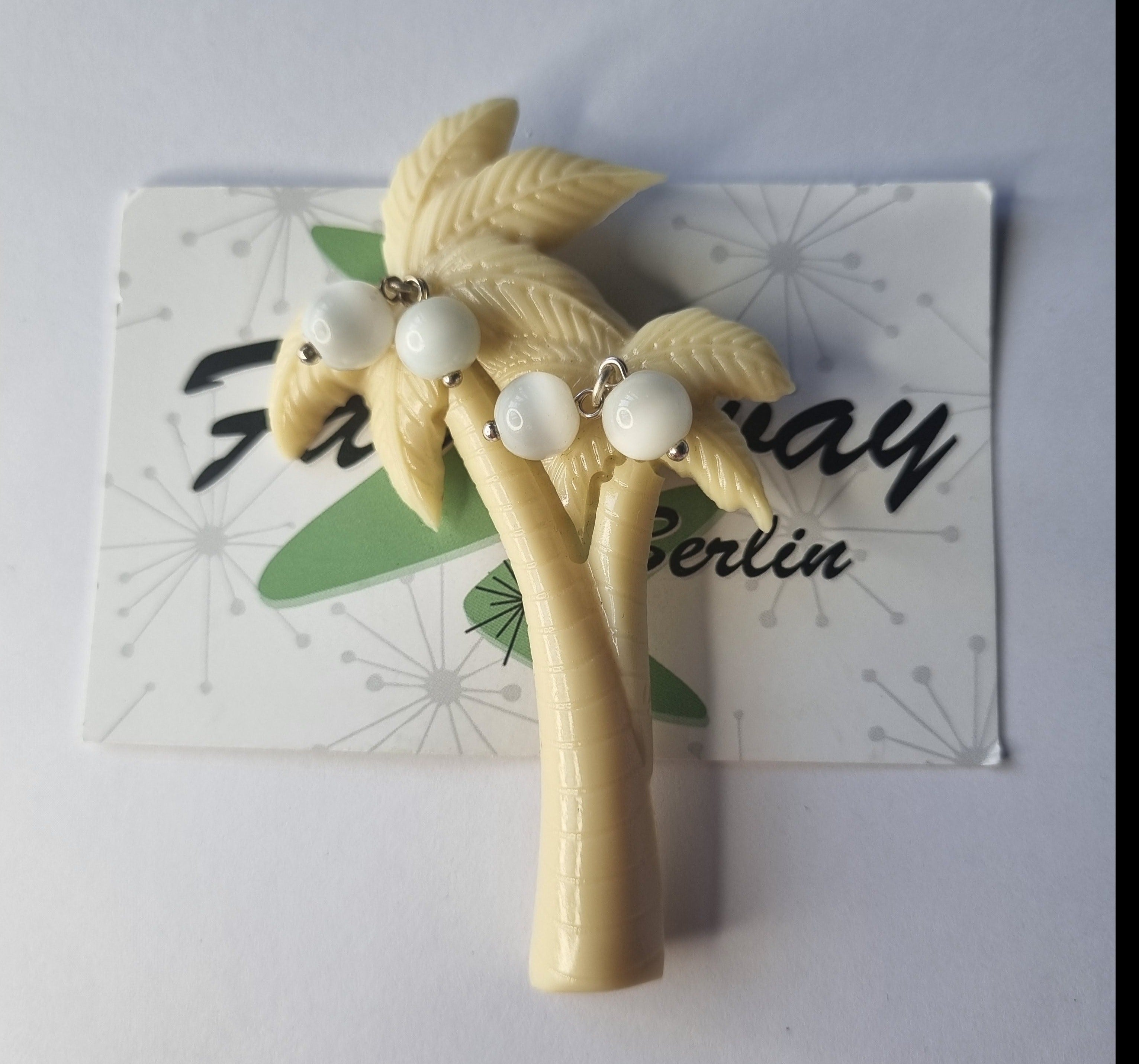 Sweet Coconuts Palm Tree Brooch