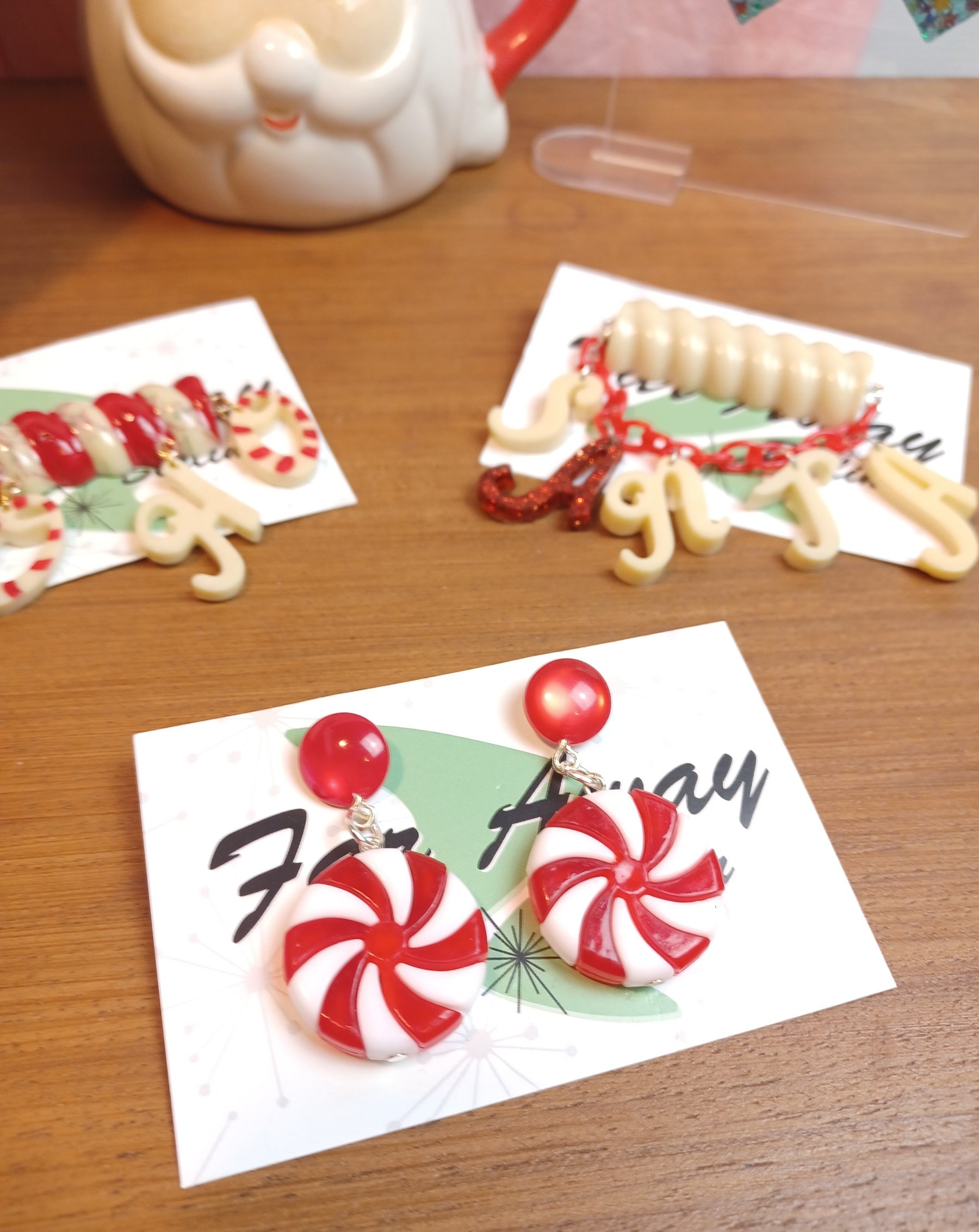 Peppermint Necklace and matching earrings