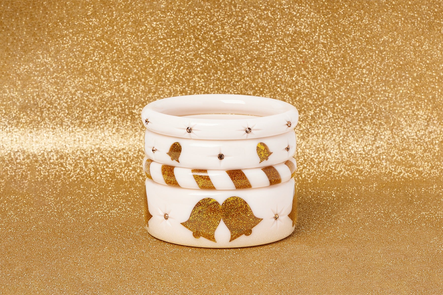 Christmas Narrow Bells Starburst Bangle