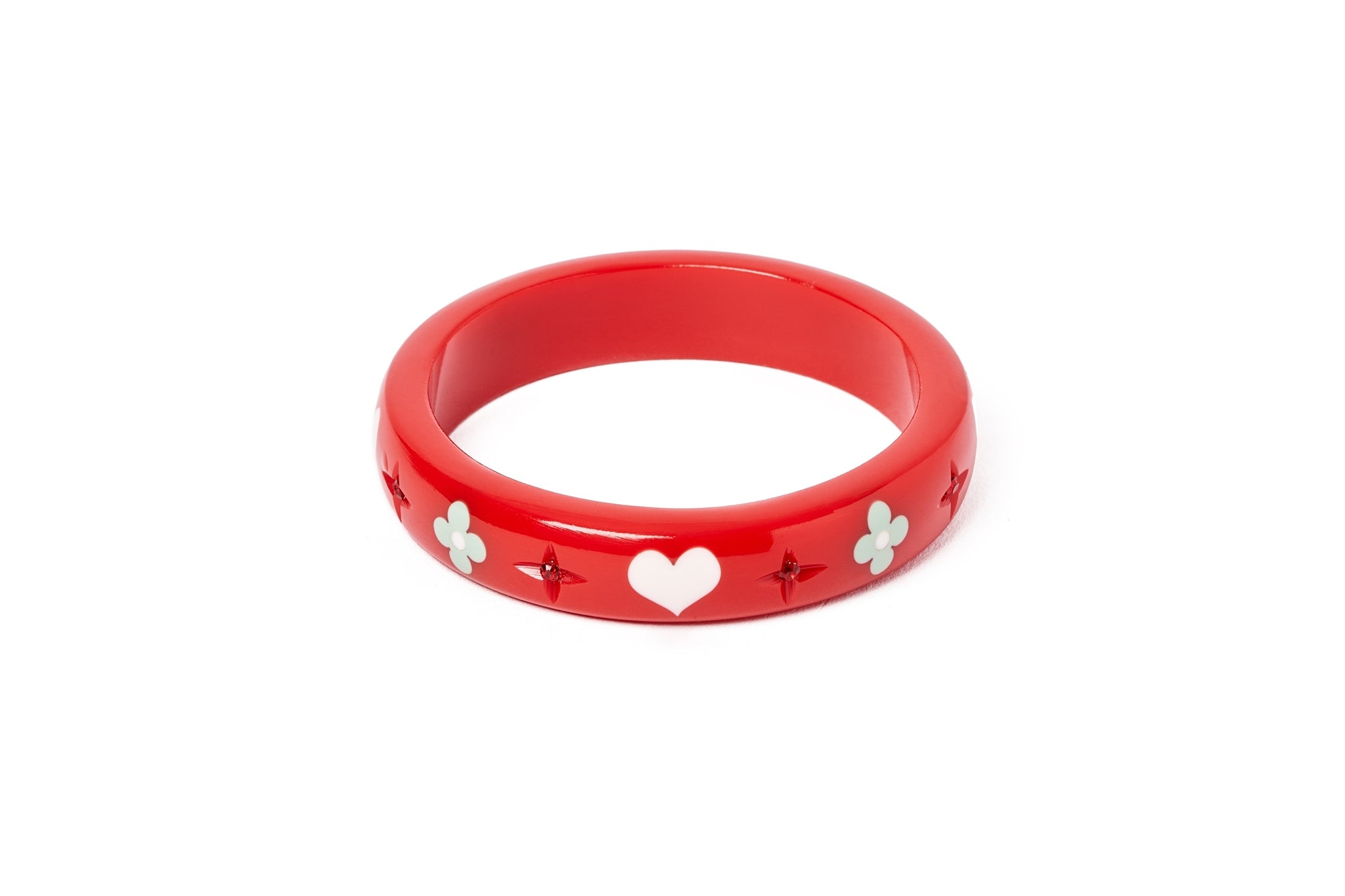 All My Love (red) wide Valentines Fakelite Bangle