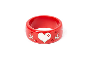 All My Love (red) wide Valentines Fakelite Bangle