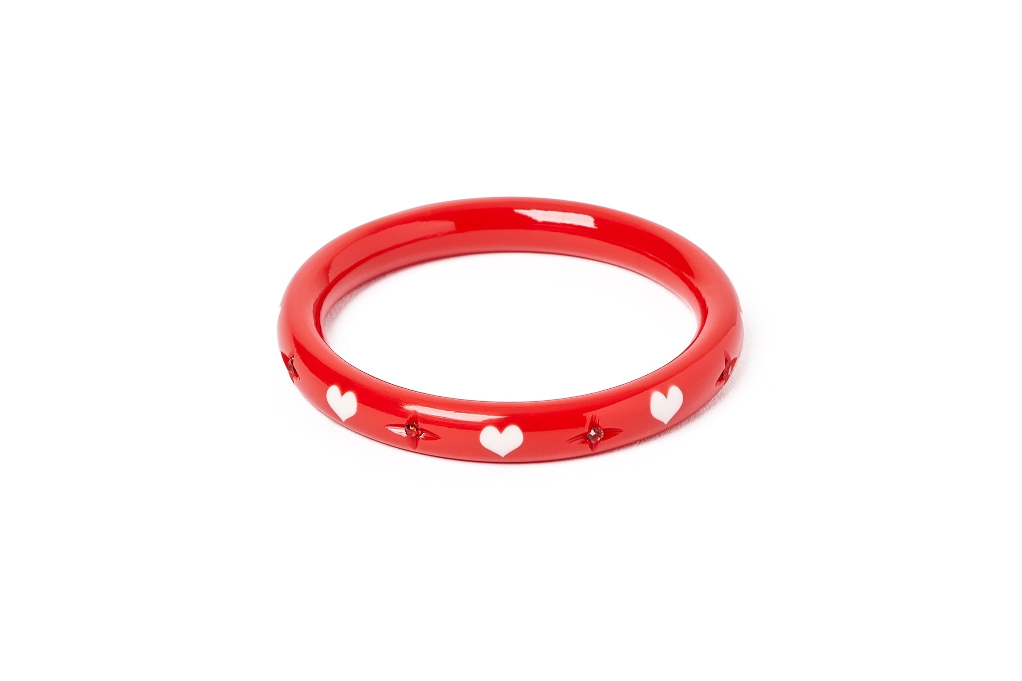 All My Love (red) wide Valentines Fakelite Bangle