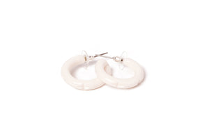 Love Letter (white) Valentines hoop earrings