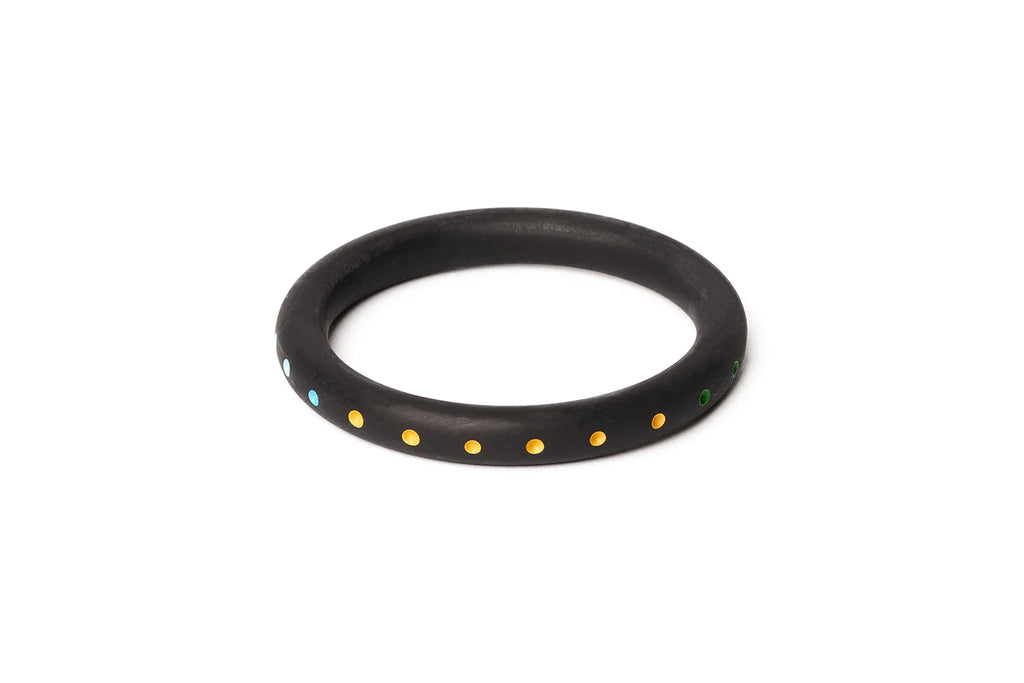 Narrow Black Matte Bangle