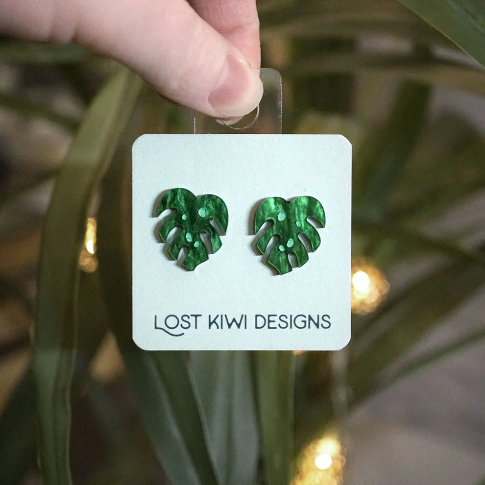 Monstera studs - Preorder