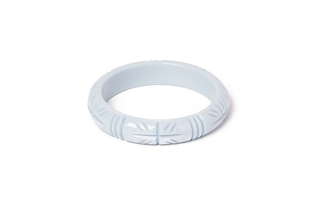 Midi Powder Blue Heavy Carve Bangle