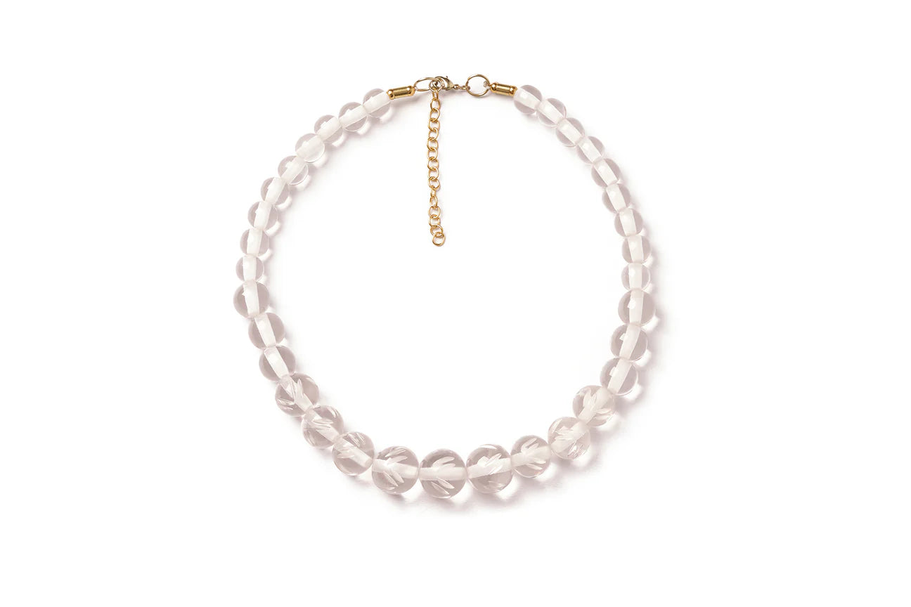 Narrow Crystal Heavy Carve Bangle