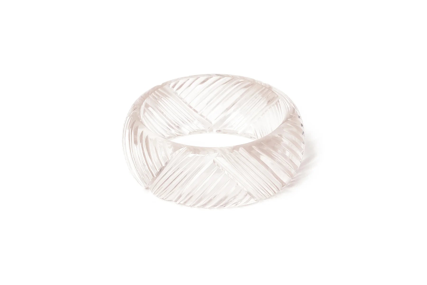 Crystal Heavy Carve Hoop Earrings
