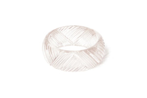 Wide Crystal Heavy Carve Bangle