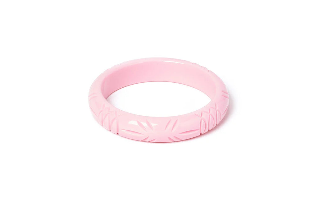 Midi Baby Pink Heavy Carve Fakelite Bangle