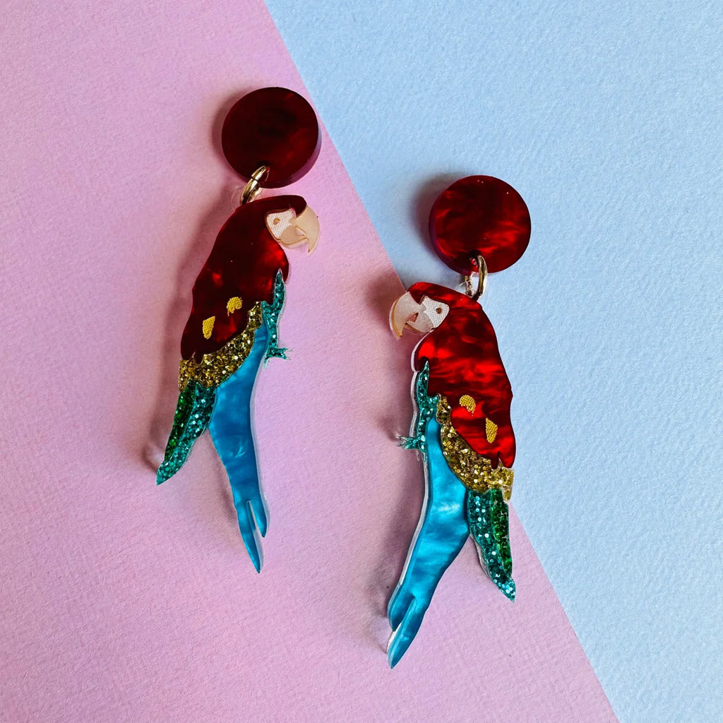 Macaw Dangle Earrings