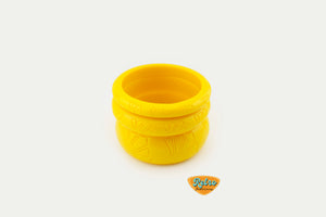 Wide "Art Deco" by MCR carved fakelite bangle