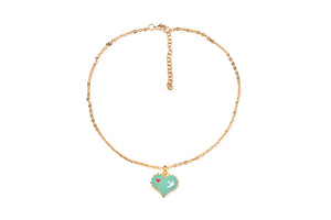Love Bird (Mint) Pendant Valentines necklace
