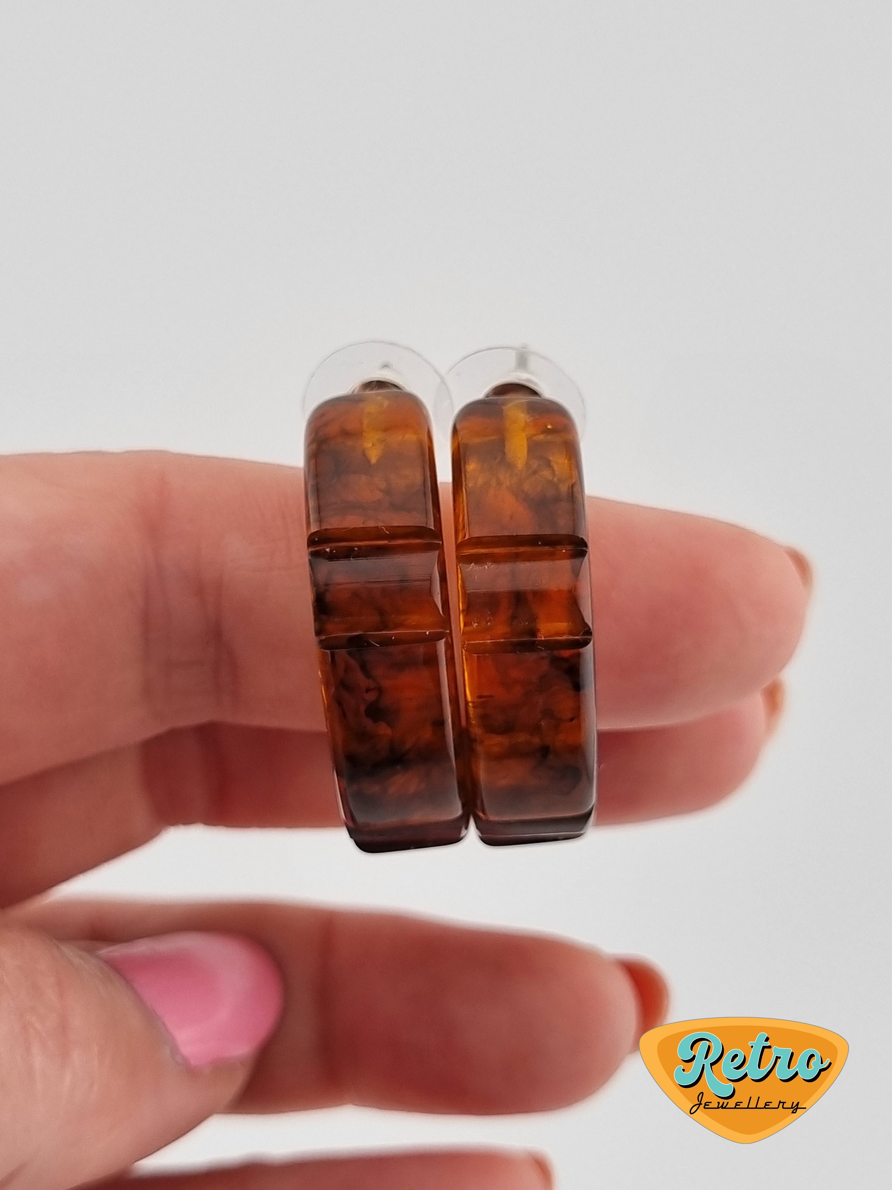 Butterscotch tortie earrings by MCR