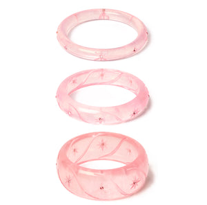 Narrow Pink Chiffon Bangle