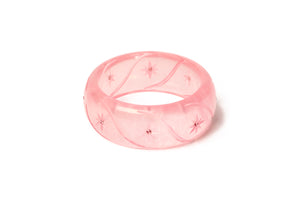 Wide Pink Chiffon Bangle