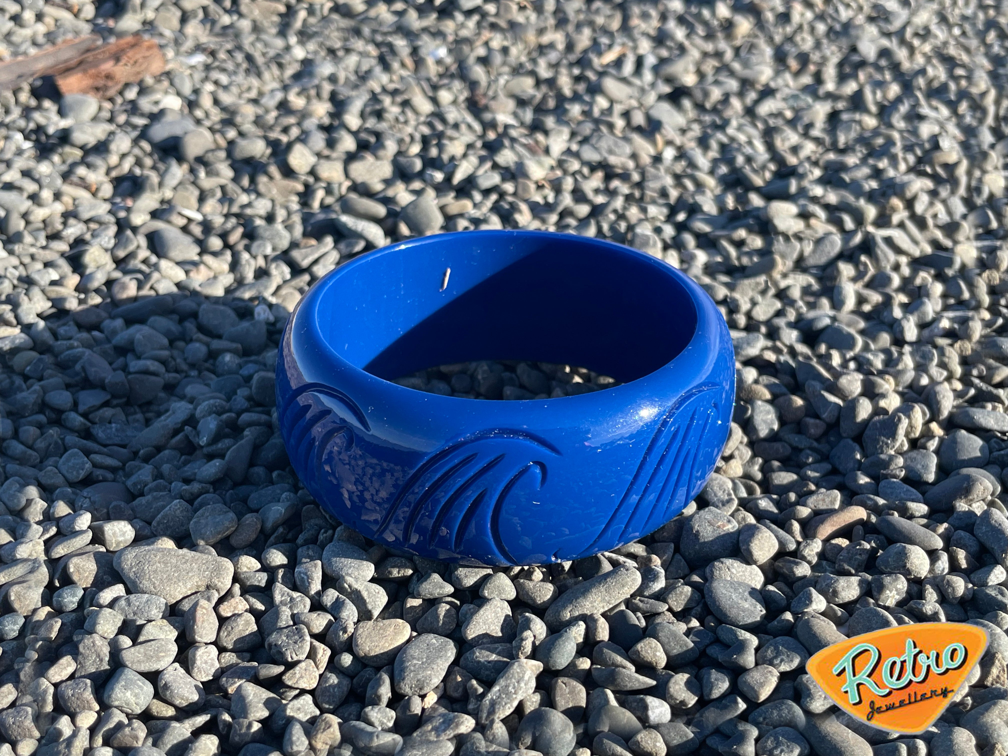 Wide "Waves" by MCR carved fakelite bangle