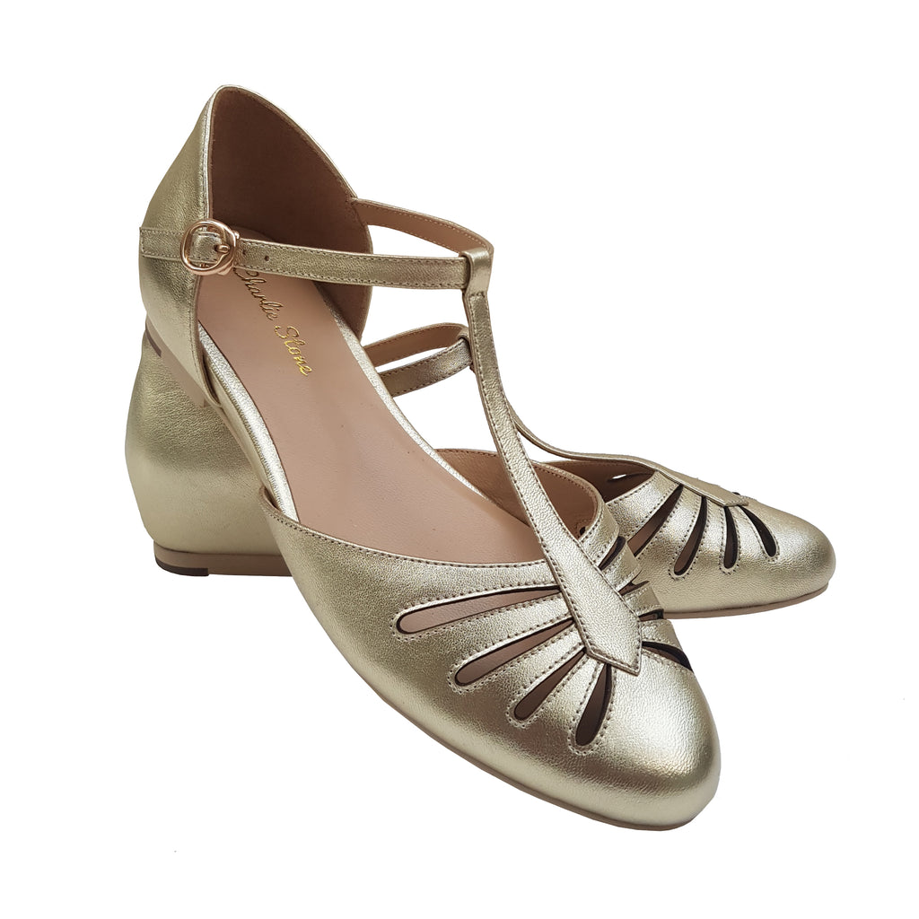 SINGAPORE (METALLIC GOLD) FLAT - CHARLIE STONE