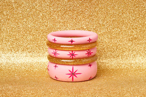 Dolly Matte drop hoop earrings