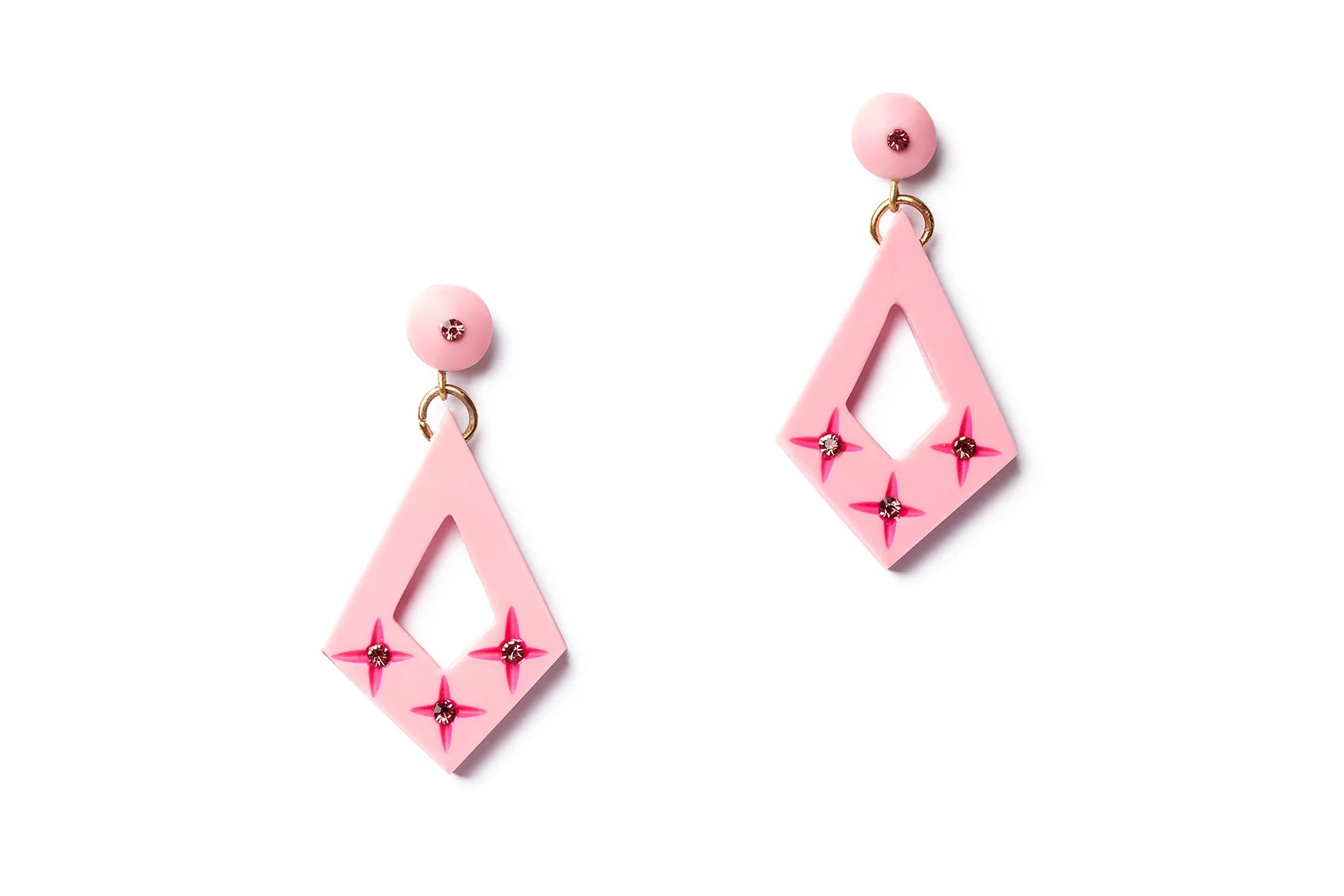 Dolly Matte drop hoop earrings