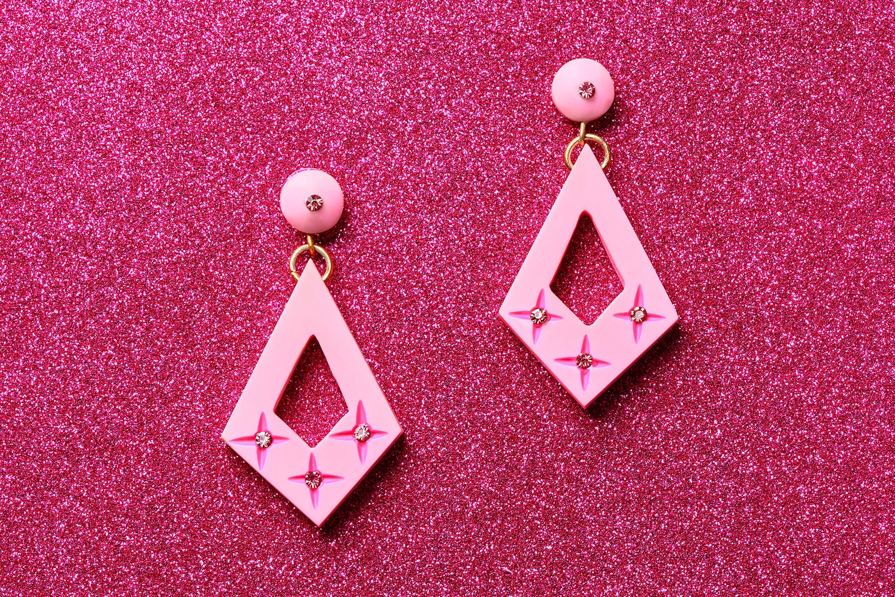 Dolly Matte drop hoop earrings