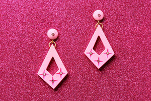 Dolly Matte drop hoop earrings