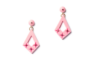 Dolly Matte drop hoop earrings