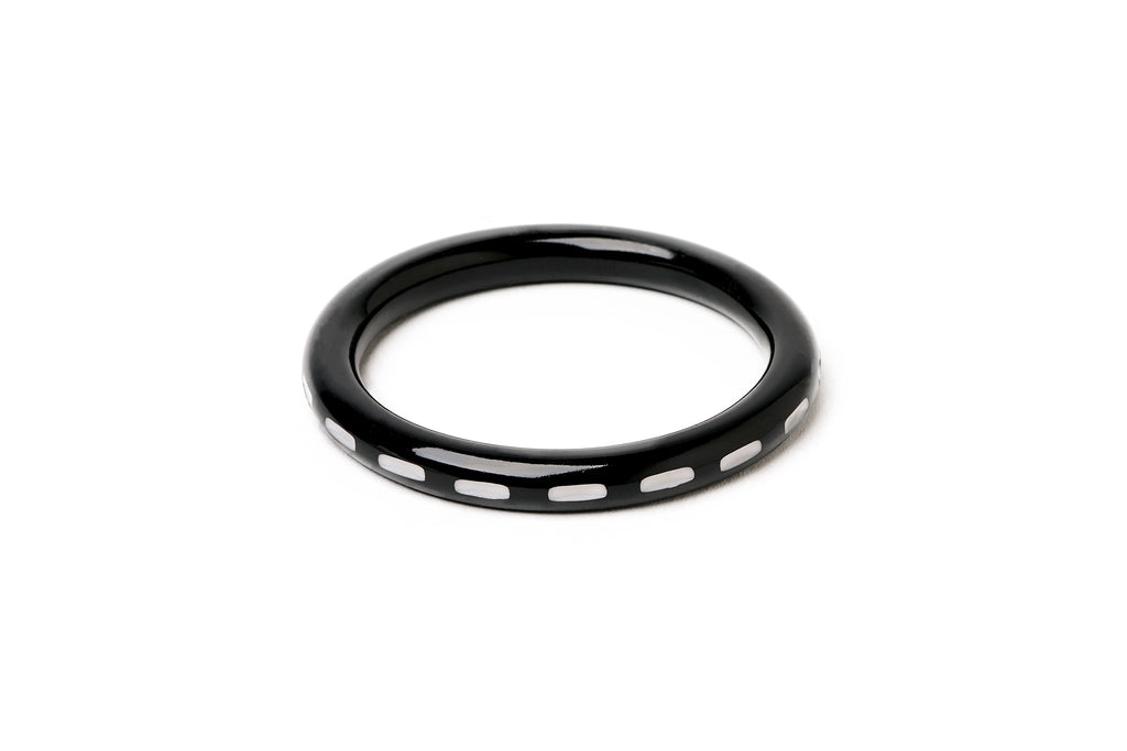 Narrow Rebel Black Bangle