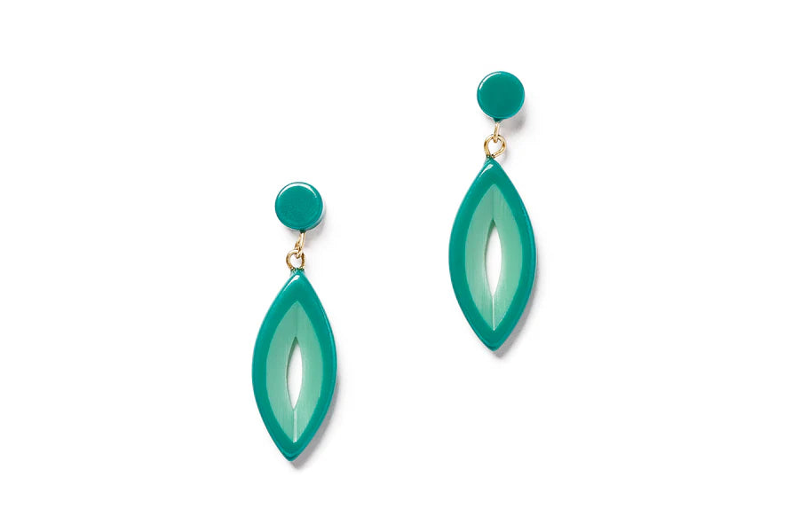 Serene Drop Hoop Tropical Earrings