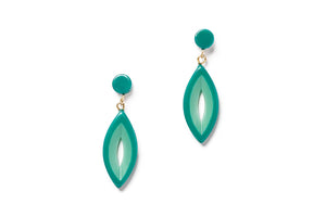Serene Drop Hoop Tropical Earrings