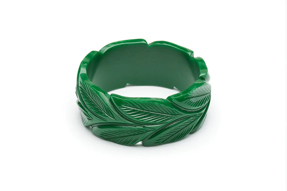 Wide Forest Heavy Carve Fakelite Bangle