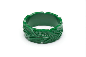 Wide Forest Heavy Carve Fakelite Bangle