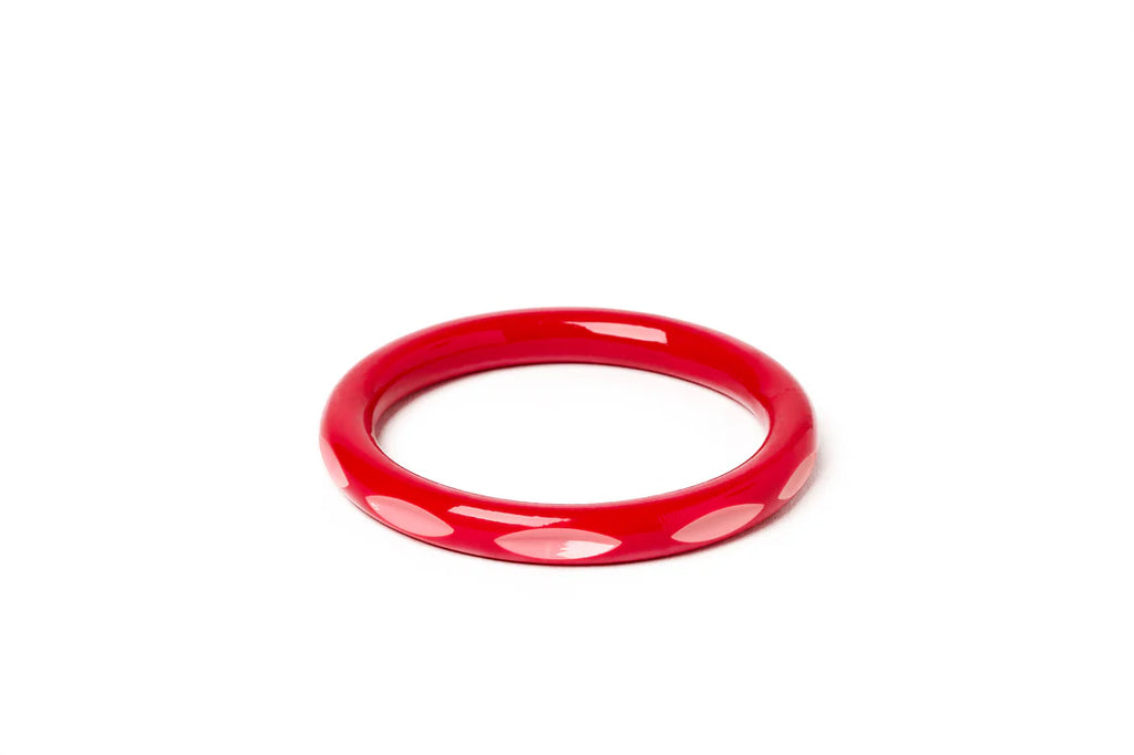 Narrow Blooming Red Tropical Bangle