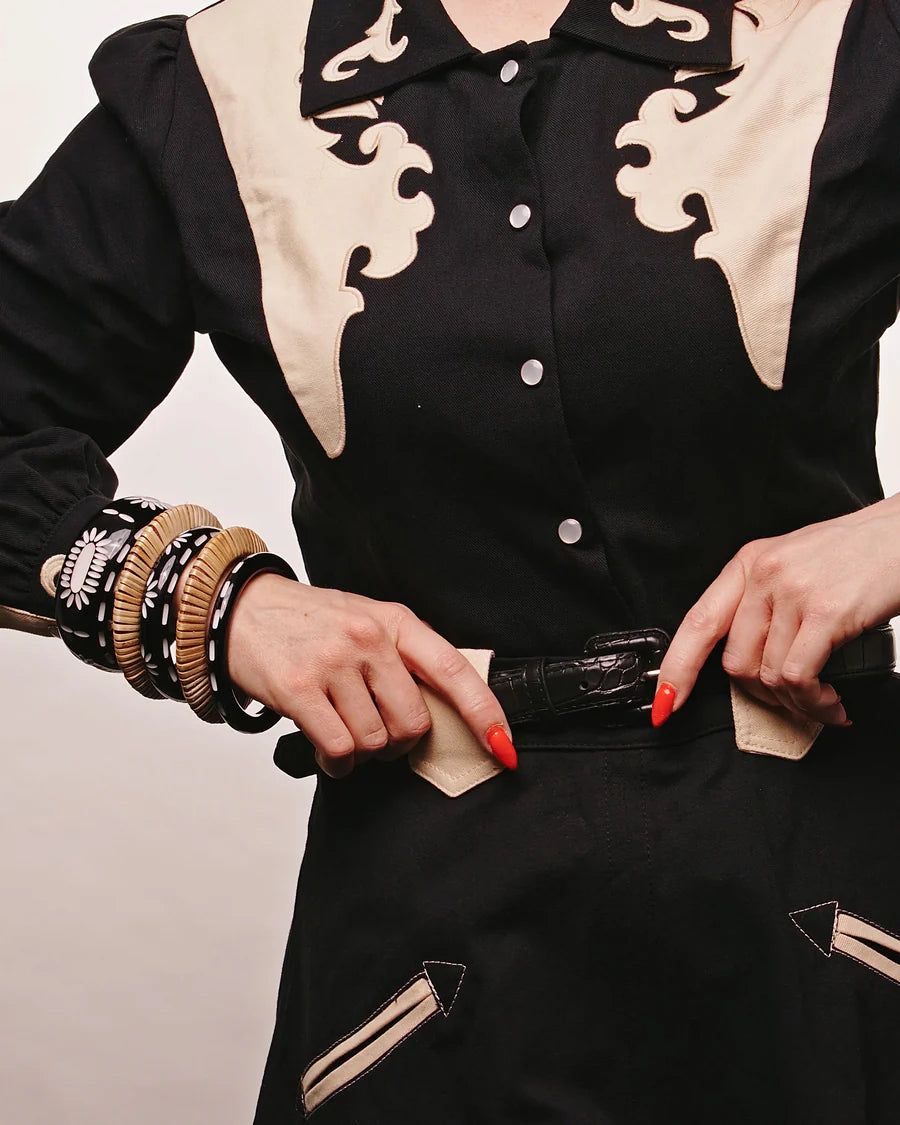 Midi Rebel Black Bangle