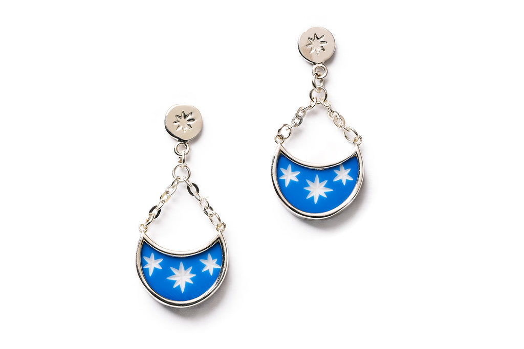 Denim Blue Earrings