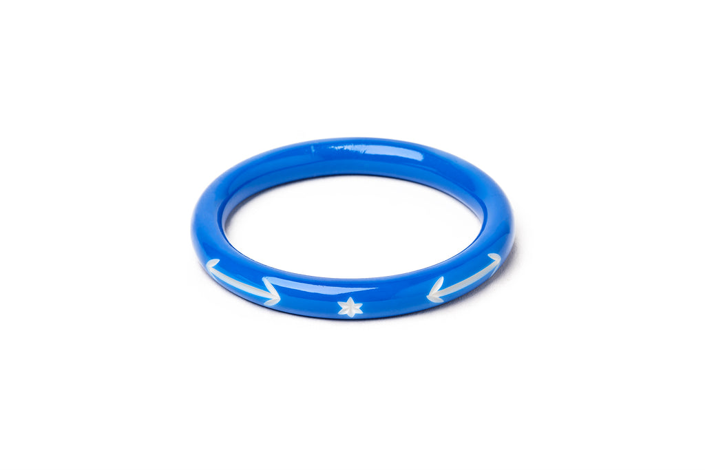 Narrow Denim Blue Bangle