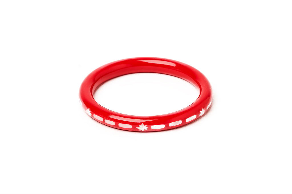 Narrow Necktie Red Bangle