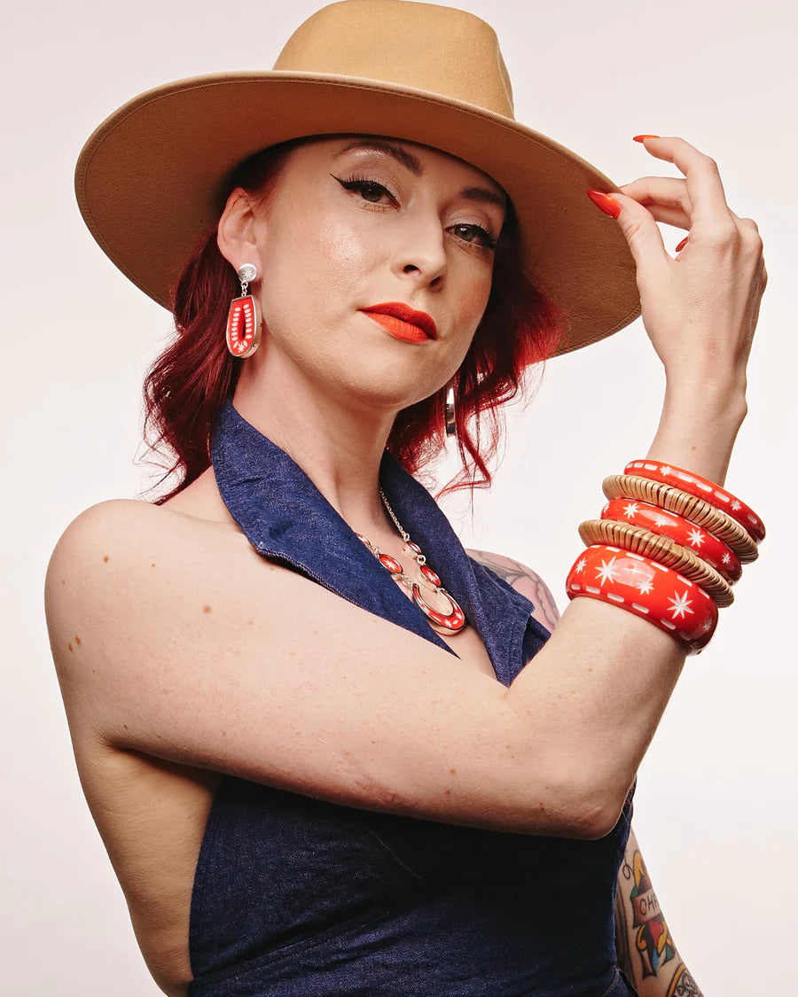 Midi Necktie Red Bangle
