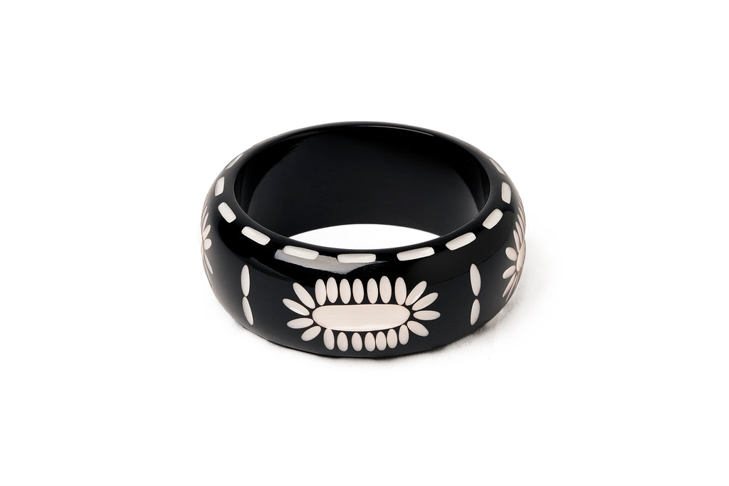 Wide Rebel Black Bangle