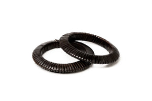 Woven Bamboo Spacer Bangles - Set of 2