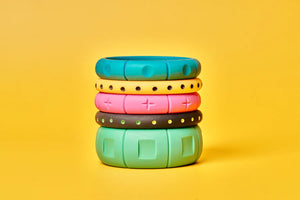 Wide Caribbean Matte Bangle