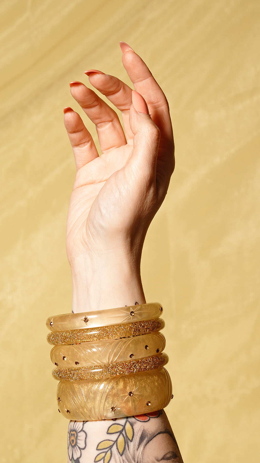 Narrow Gold Voile Bangle