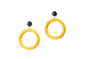 Large Pineapple Matte Hoop Earrings