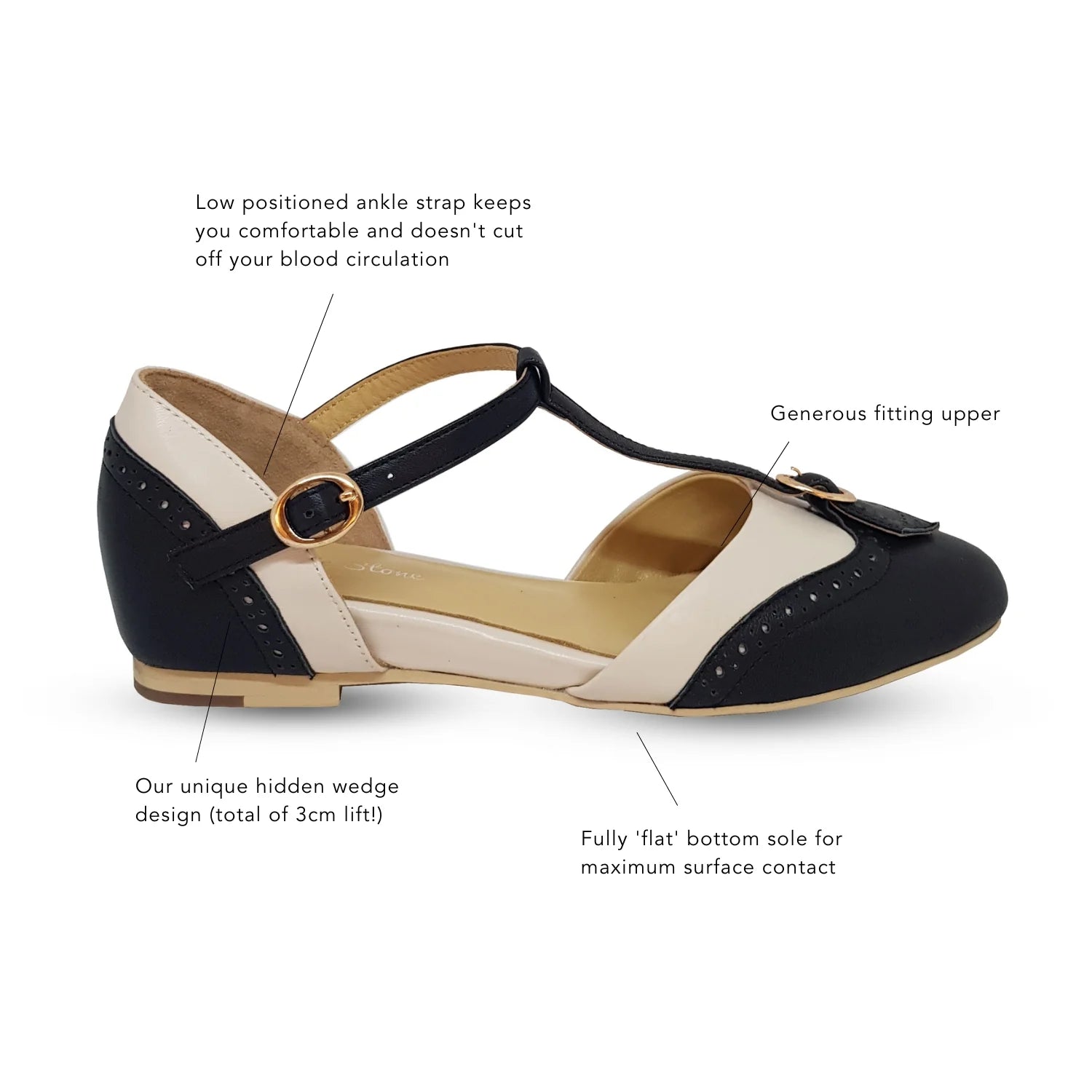 LUXE PARISIENNE (BLACK/IVORY) FLATS- CHARLIE STONE