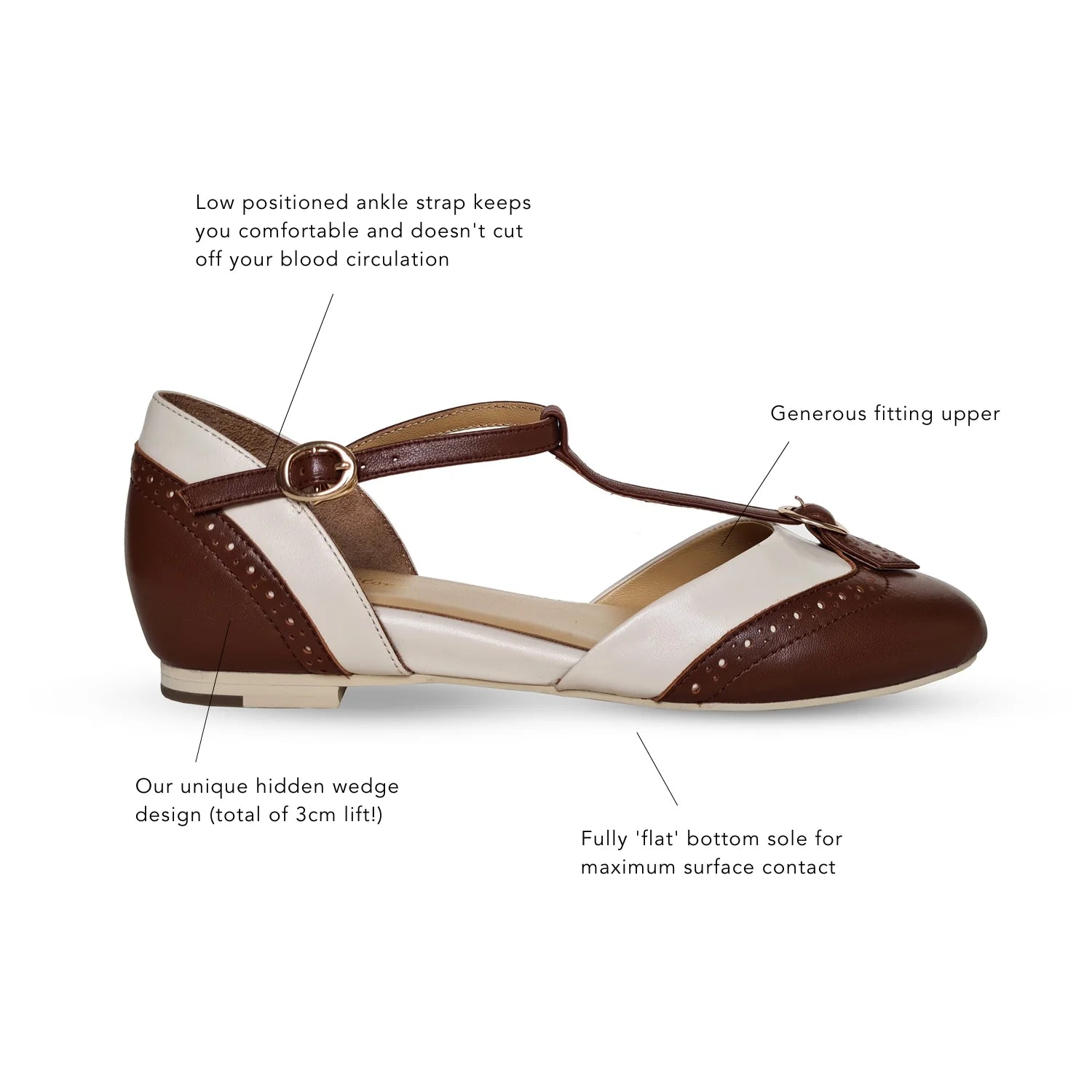 PARISIENNE (BEIGE/ESPRESSO) FLATS- CHARLIE STONE