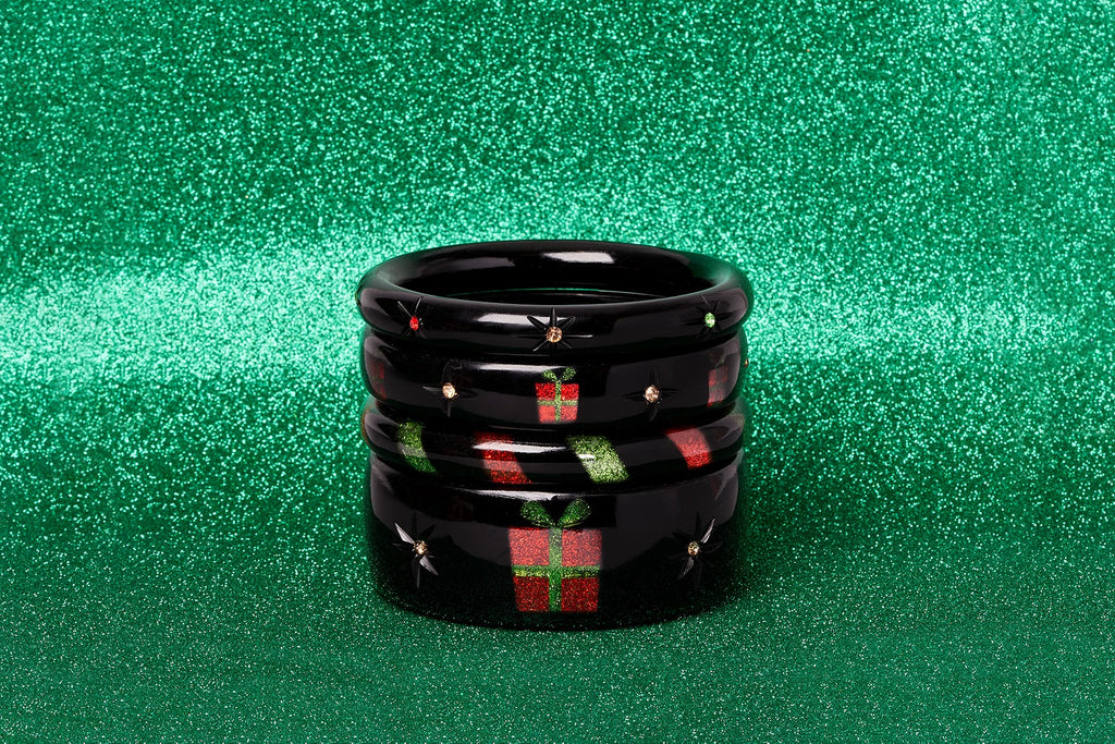 Narrow Pressies Christmas Starburst Bangle