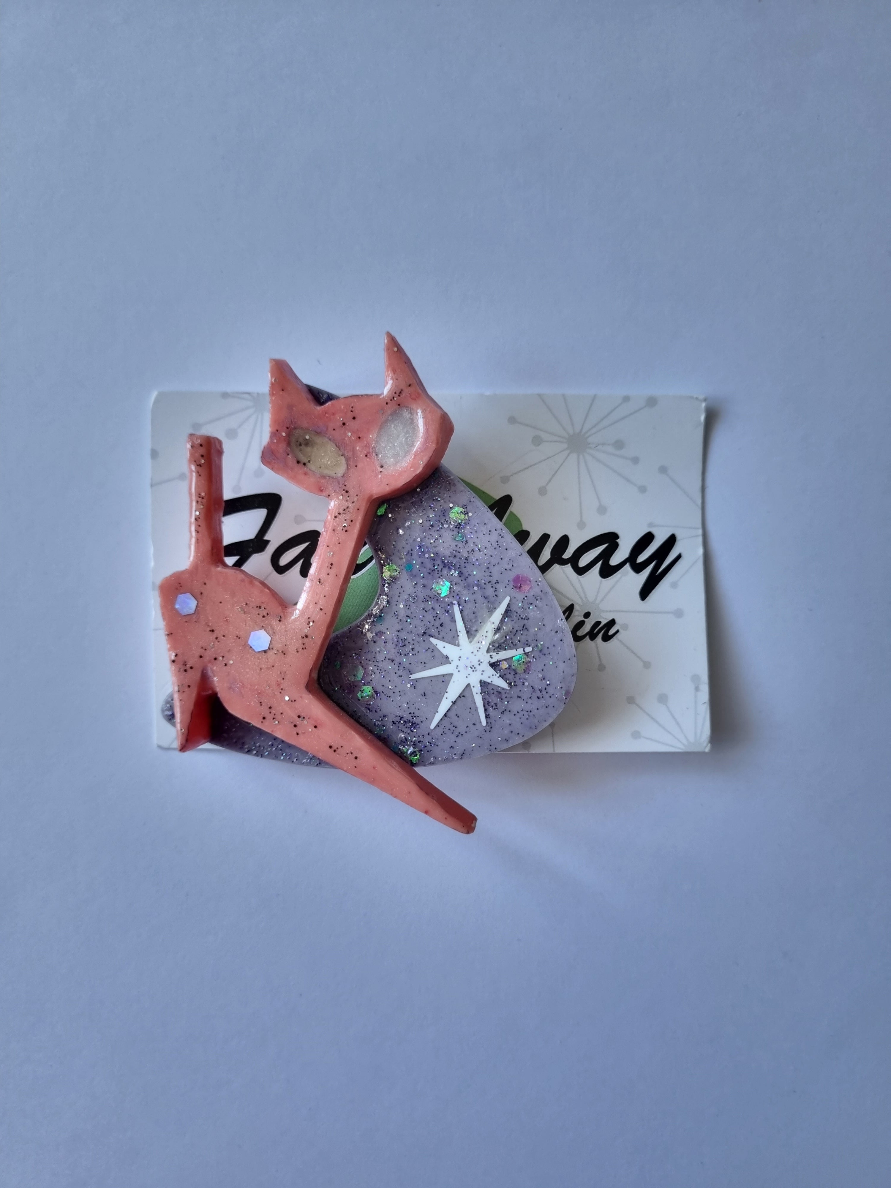 Atomic Kitty Brooch