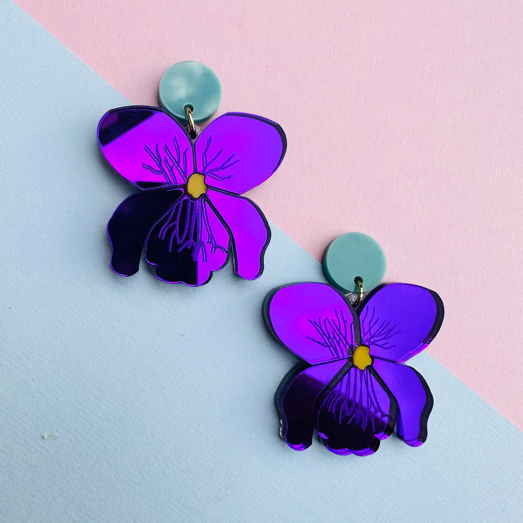 Violet Dangle Earrings