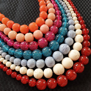 Jade Green Heavy Carve Fakelite Beads