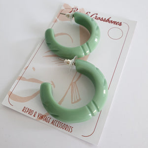 Elsie hoop earrings - Mint